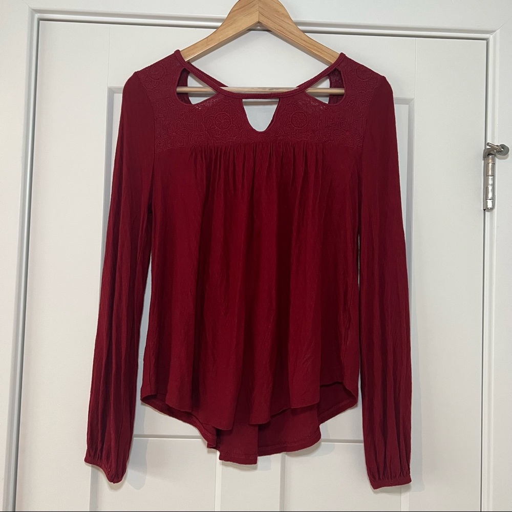 Jessica Simpson red cutout top
